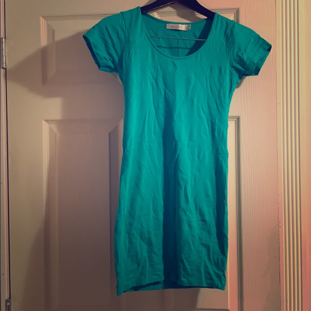 Cute cotton teal dress